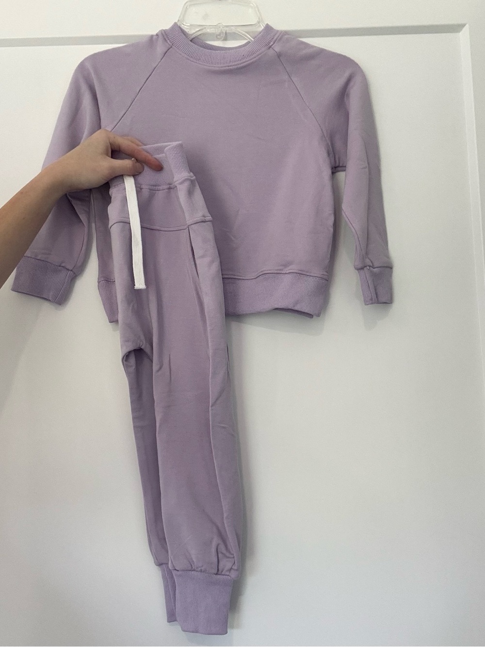 Cozy Critters Lilac purple bamboo French Terry sweat set 3t